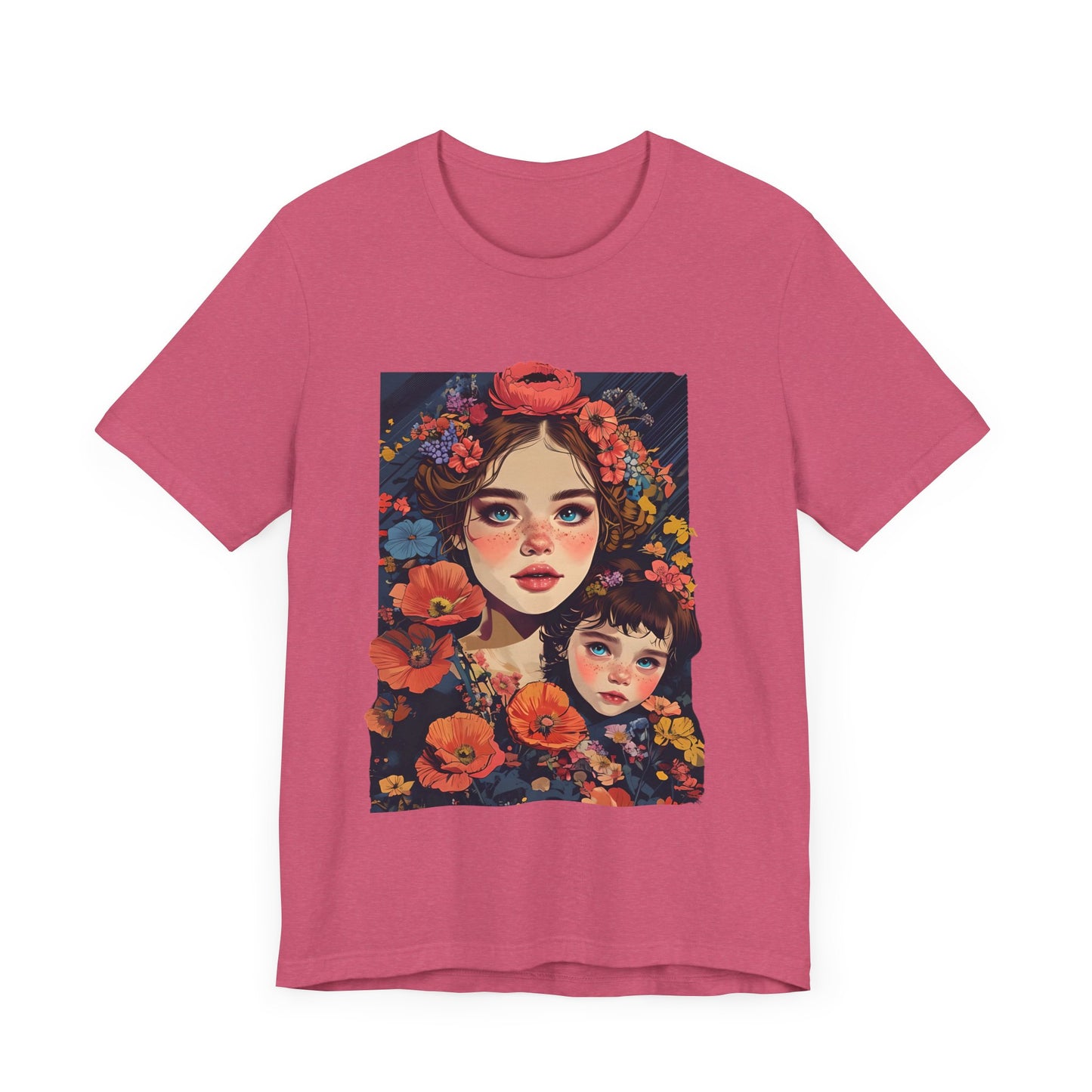Floral Art Unisex Jersey Tee - Mothers and Daughters Design