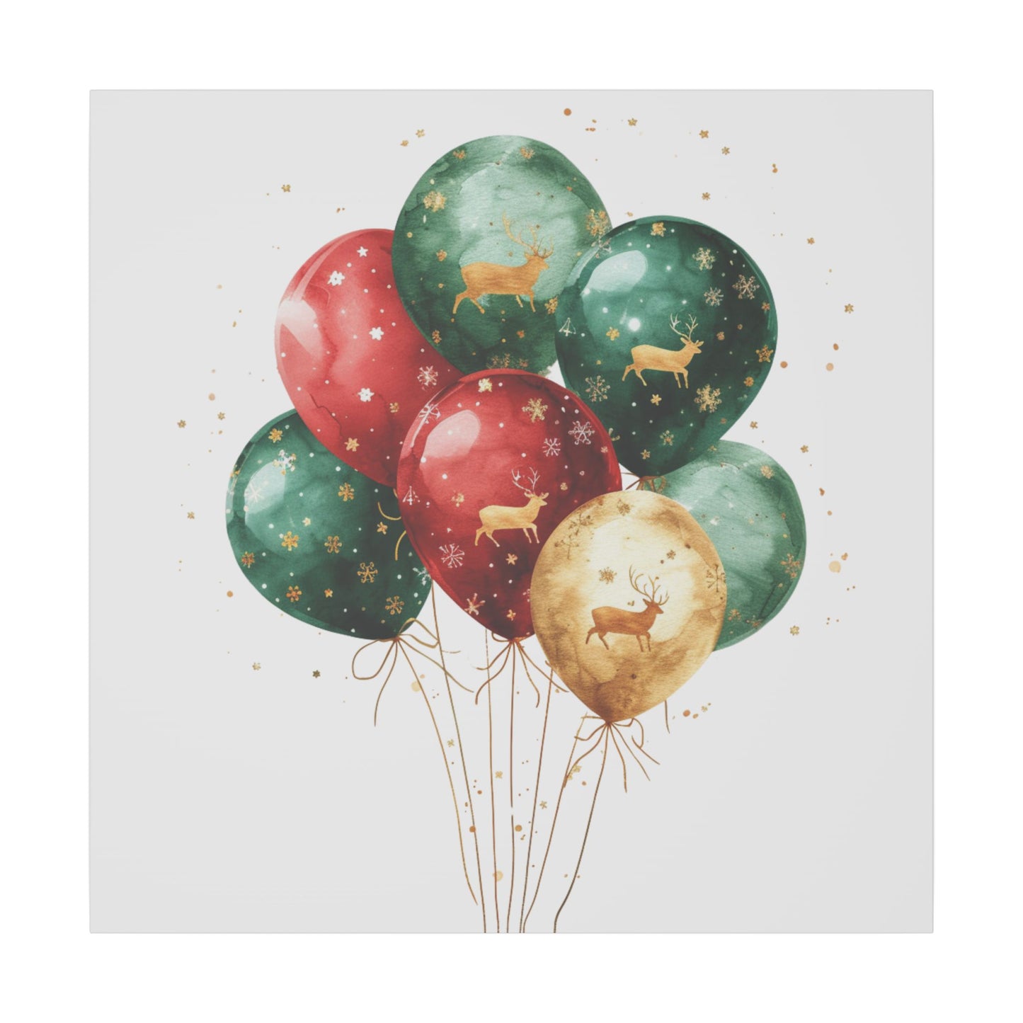 Festive Balloon Canvas Art - Holiday Decor