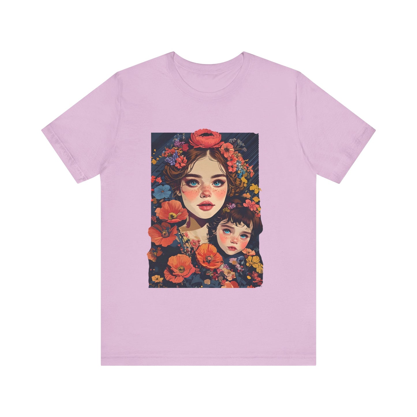 Floral Art Unisex Jersey Tee - Mothers and Daughters Design
