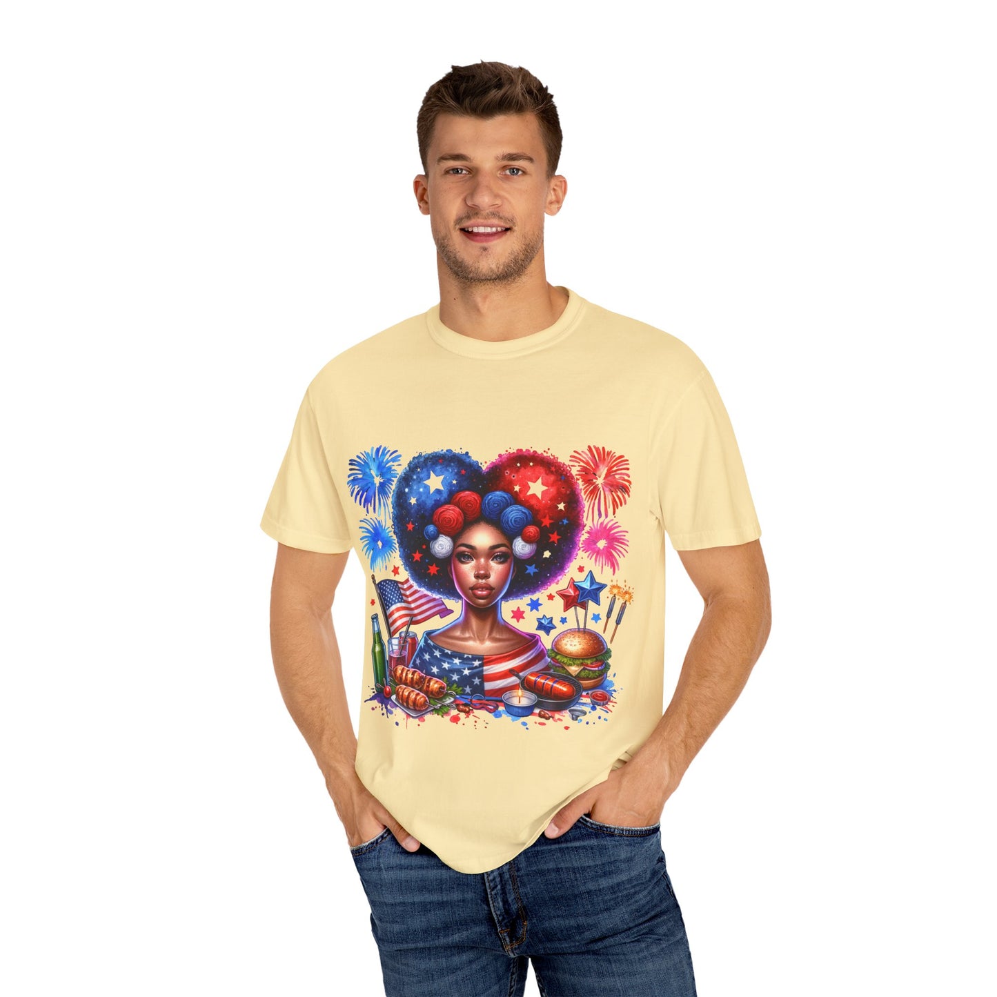 Patriotic Celebration T-Shirt | Unisex Garment-Dyed Tee for Independence Day