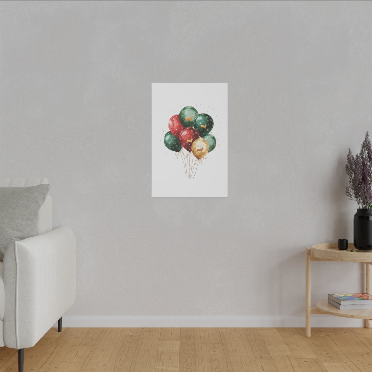 Festive Balloon Canvas Art - Holiday Decor