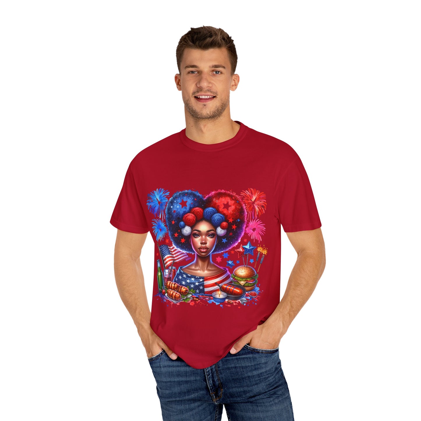 Patriotic Celebration T-Shirt | Unisex Garment-Dyed Tee for Independence Day