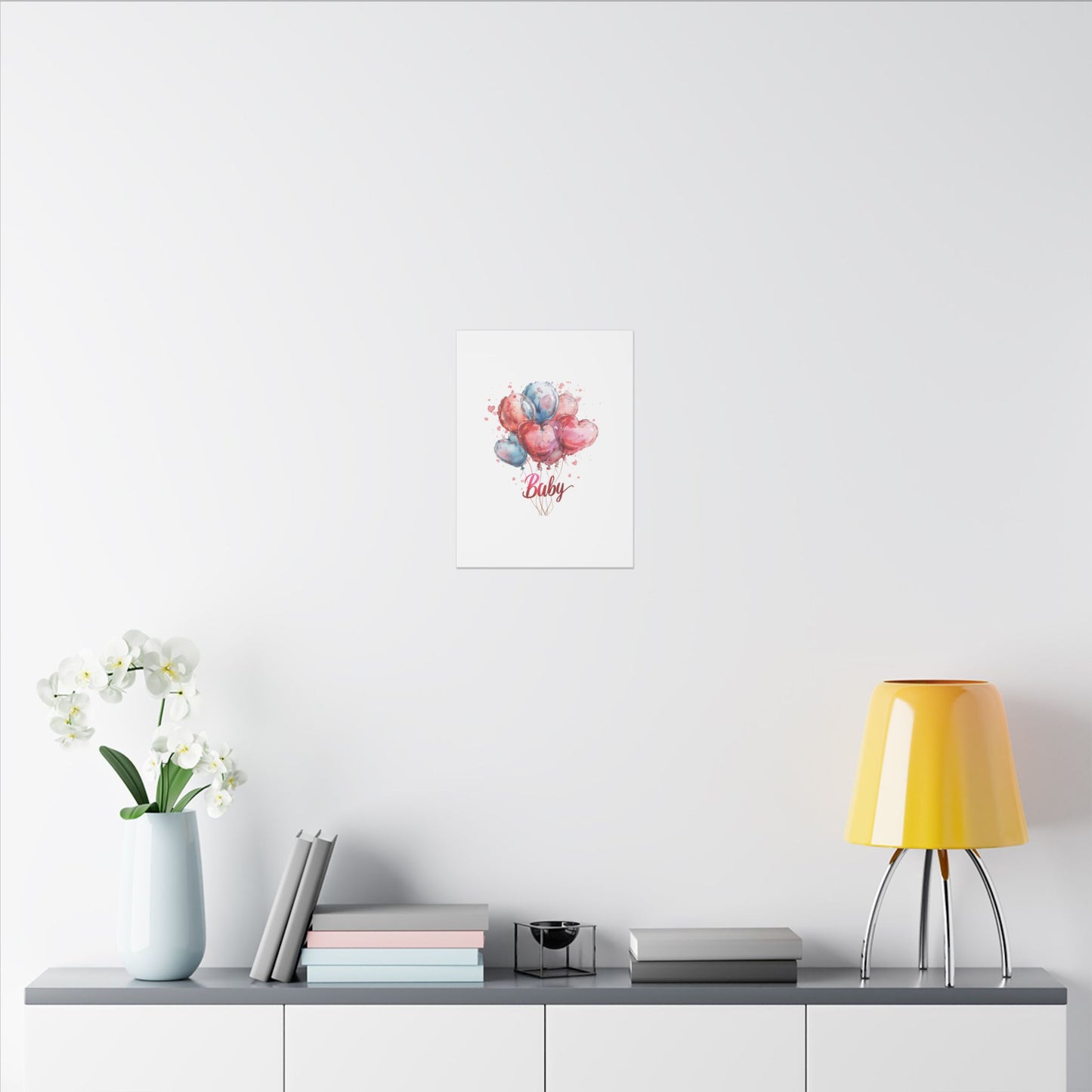 Baby Balloon Canvas Art - Colorful Nursery Decor