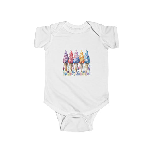 Cute Ice Cream Cone Infant Bodysuit – Adorable Summer Outfit for Babies