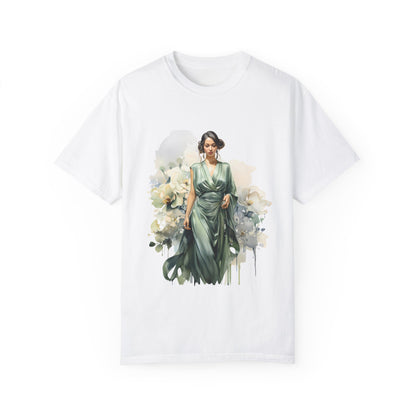Floral Elegance Unisex Garment-Dyed T-Shirt - Stylish Spring Fashion