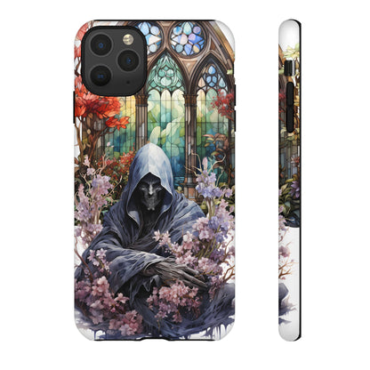 Gothic Floral iPhone Case - Tough Cases with Dark Aesthetic Design