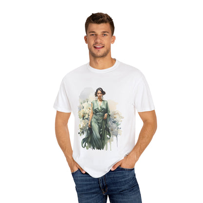 Floral Elegance Unisex Garment-Dyed T-Shirt - Stylish Spring Fashion