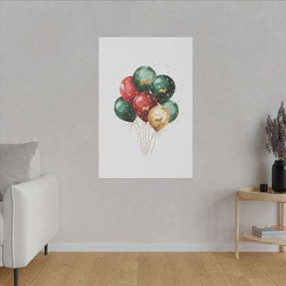 Festive Balloon Canvas Art - Holiday Decor