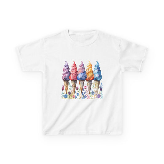 Kids Ice Cream Cone Tee - Colorful Fun for Summer Adventures