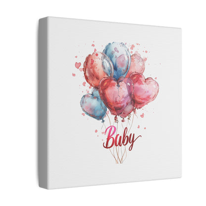 Baby Balloon Canvas Art - Colorful Nursery Decor