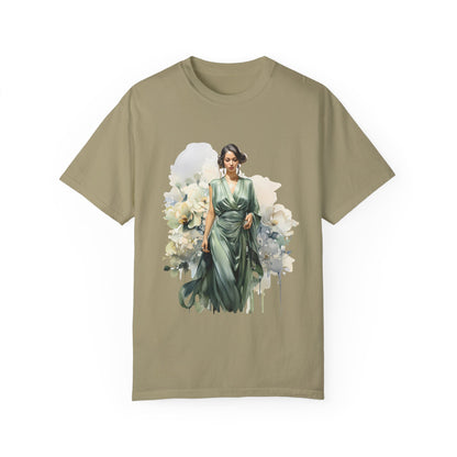 Floral Elegance Unisex Garment-Dyed T-Shirt - Stylish Spring Fashion