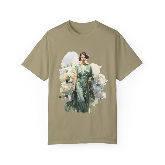Floral Elegance Unisex Garment-Dyed T-Shirt - Stylish Spring Fashion