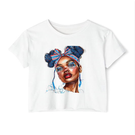 Vibrant Women's Festival Crop Top - Boho Chic Graphic Tee for Music Festivals & Summer Celebrations