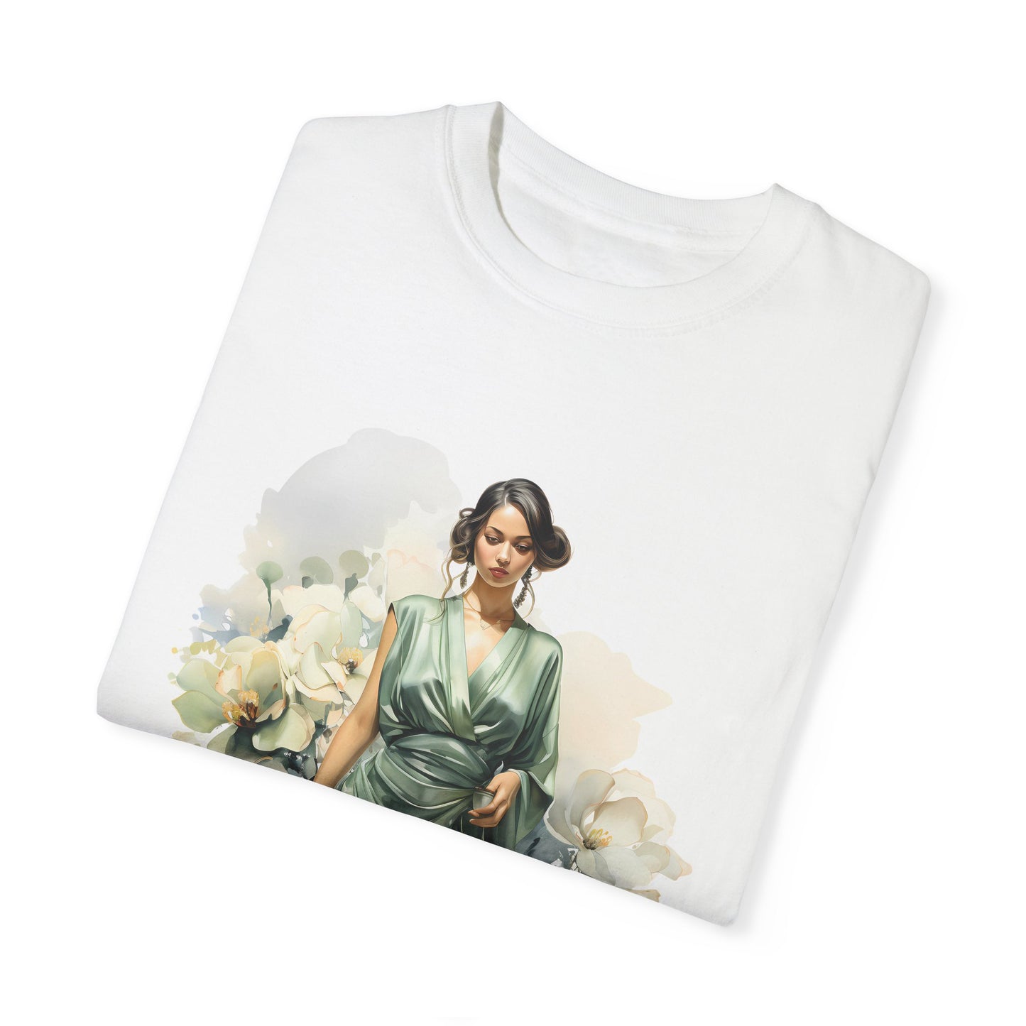 Floral Elegance Unisex Garment-Dyed T-Shirt - Stylish Spring Fashion