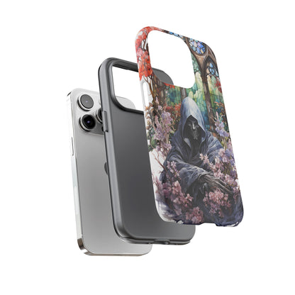 Gothic Floral iPhone Case - Tough Cases with Dark Aesthetic Design
