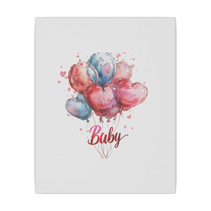 Baby Balloon Canvas Art - Colorful Nursery Decor