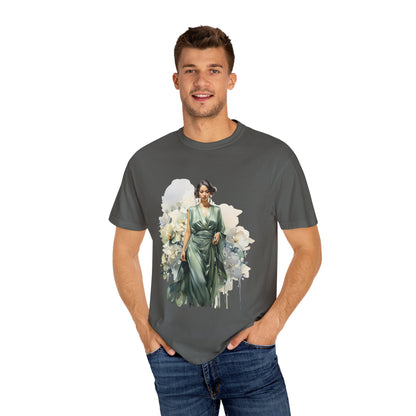 Floral Elegance Unisex Garment-Dyed T-Shirt - Stylish Spring Fashion
