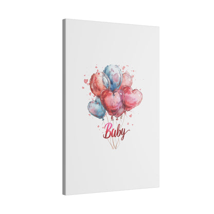 Baby Balloon Canvas Art - Colorful Nursery Decor