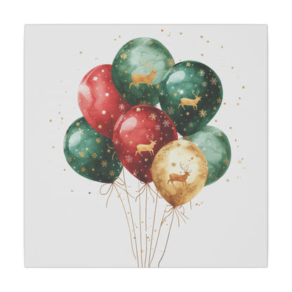 Festive Balloon Canvas Art - Holiday Decor