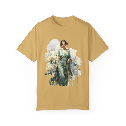 Floral Elegance Unisex Garment-Dyed T-Shirt - Stylish Spring Fashion