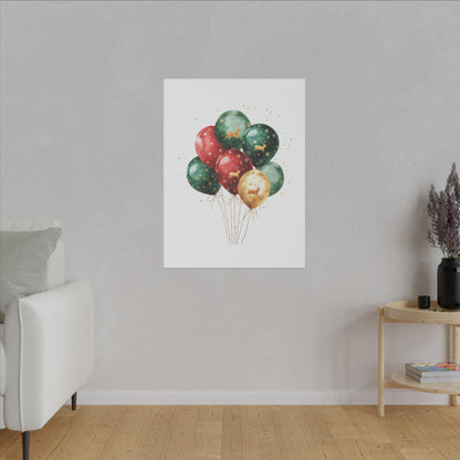 Festive Balloon Canvas Art - Holiday Decor