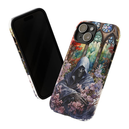 Gothic Floral iPhone Case - Tough Cases with Dark Aesthetic Design