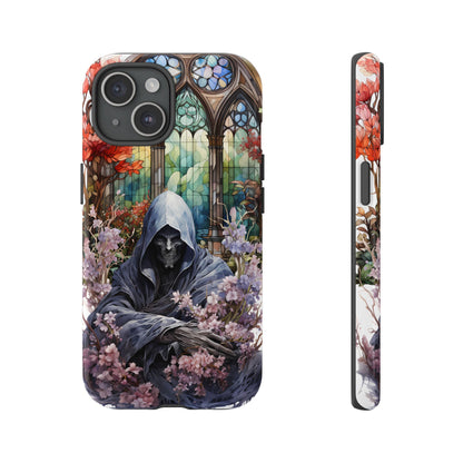 Gothic Floral iPhone Case - Tough Cases with Dark Aesthetic Design