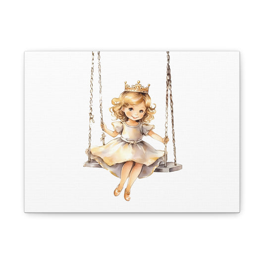 Whimsical Princess Canvas Wall Art - Stretched Matte Print