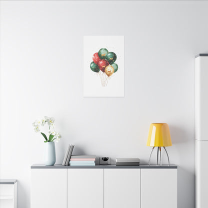 Festive Balloon Canvas Art - Holiday Decor