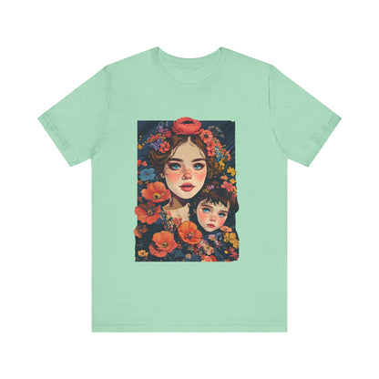 Floral Art Unisex Jersey Tee - Mothers and Daughters Design
