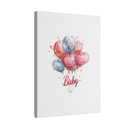 Baby Balloon Canvas Art - Colorful Nursery Decor