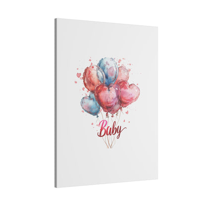 Baby Balloon Canvas Art - Colorful Nursery Decor