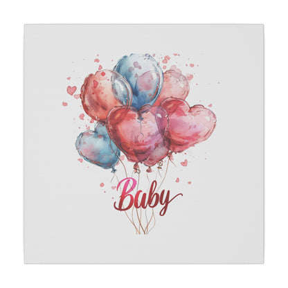 Baby Balloon Canvas Art - Colorful Nursery Decor