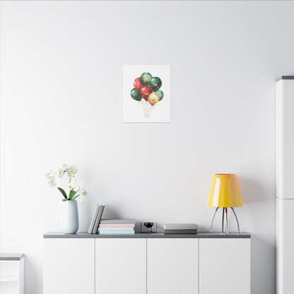 Festive Balloon Canvas Art - Holiday Decor