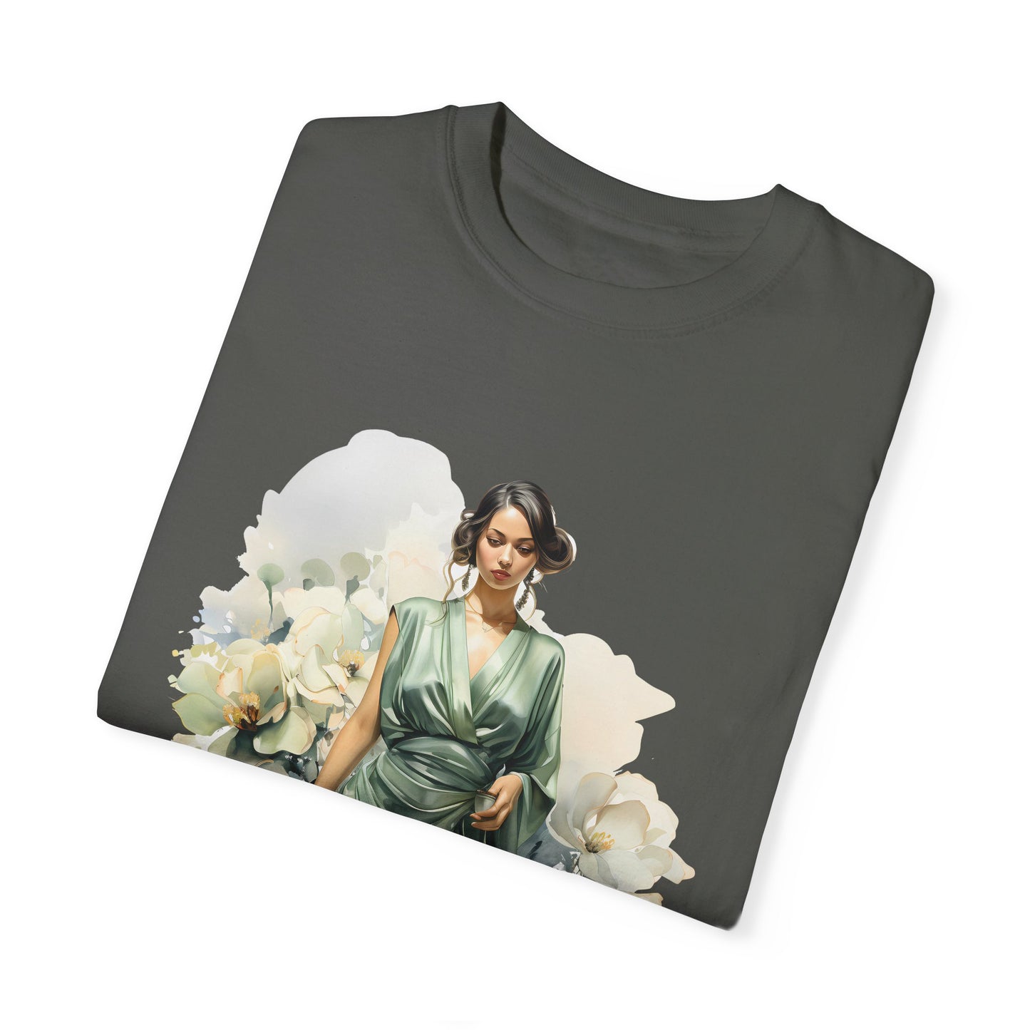 Floral Elegance Unisex Garment-Dyed T-Shirt - Stylish Spring Fashion