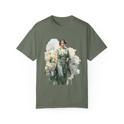 Floral Elegance Unisex Garment-Dyed T-Shirt - Stylish Spring Fashion