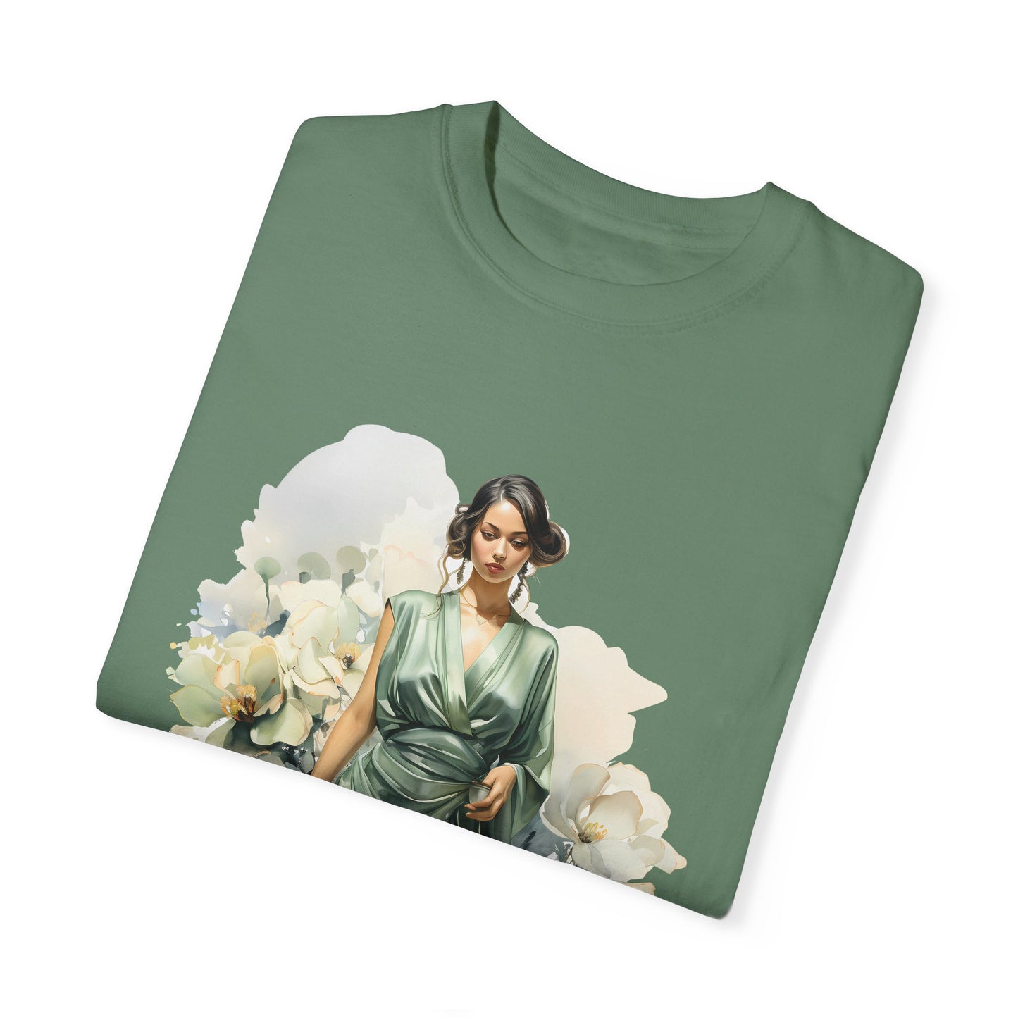 Floral Elegance Unisex Garment-Dyed T-Shirt - Stylish Spring Fashion