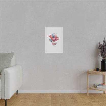 Baby Balloon Canvas Art - Colorful Nursery Decor
