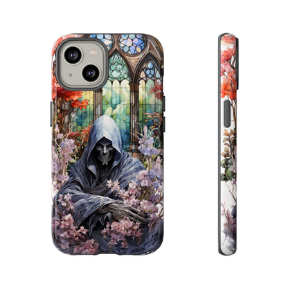Gothic Floral iPhone Case - Tough Cases with Dark Aesthetic Design