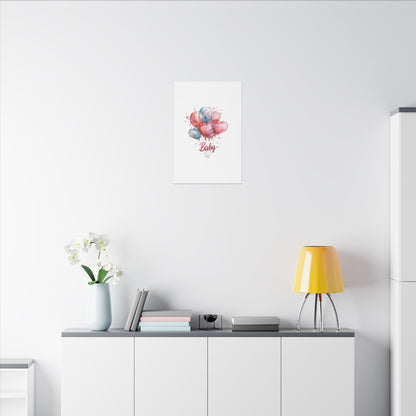 Baby Balloon Canvas Art - Colorful Nursery Decor