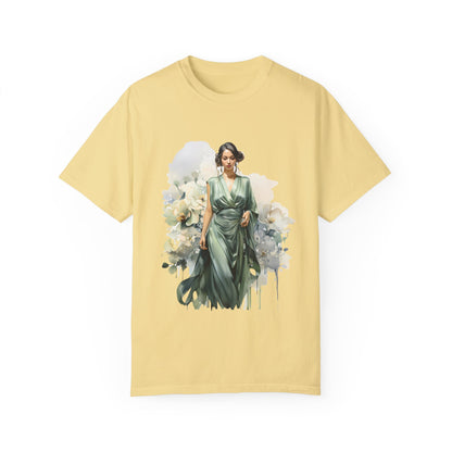 Floral Elegance Unisex Garment-Dyed T-Shirt - Stylish Spring Fashion