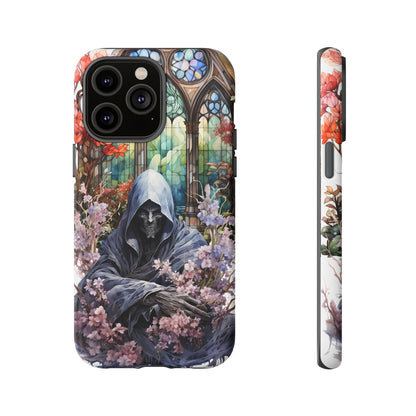 Gothic Floral iPhone Case - Tough Cases with Dark Aesthetic Design