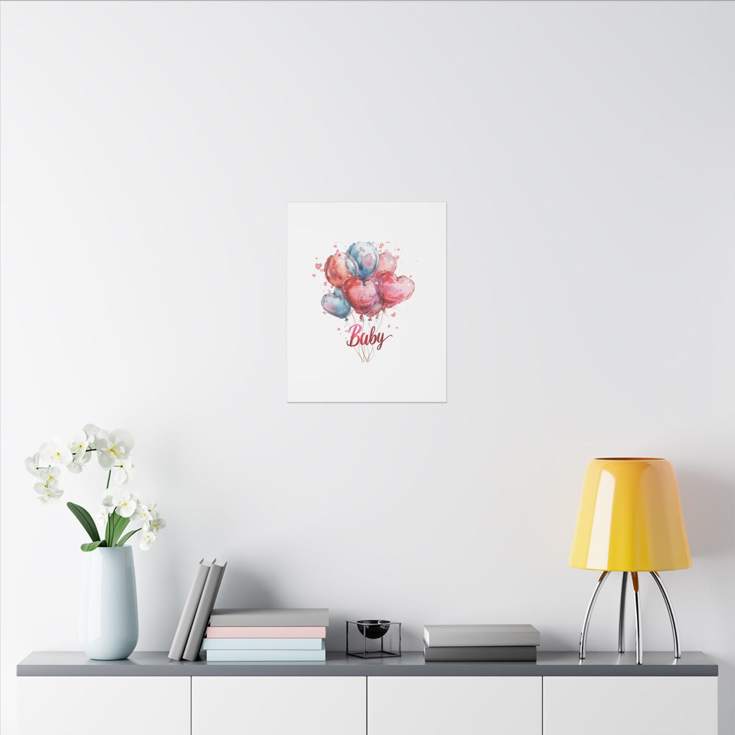 Baby Balloon Canvas Art - Colorful Nursery Decor