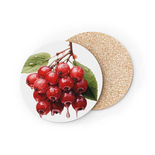 Fruit-Design Coasters - Elegant Berry-Inspired Drink Mats for Home Decor