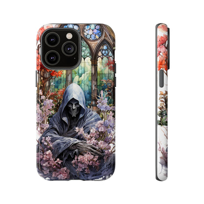 Gothic Floral iPhone Case - Tough Cases with Dark Aesthetic Design