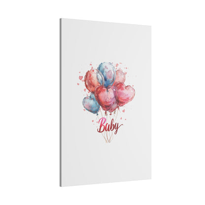 Baby Balloon Canvas Art - Colorful Nursery Decor