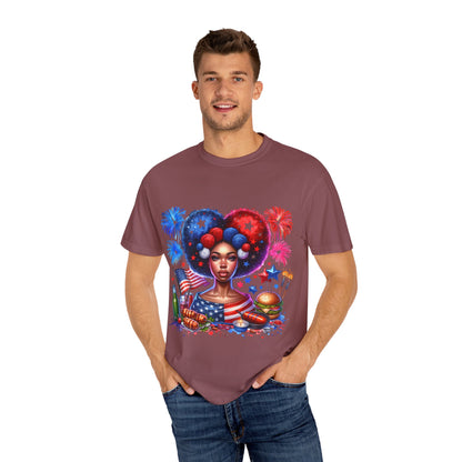 Patriotic Celebration T-Shirt | Unisex Garment-Dyed Tee for Independence Day
