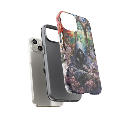 Gothic Floral iPhone Case - Tough Cases with Dark Aesthetic Design