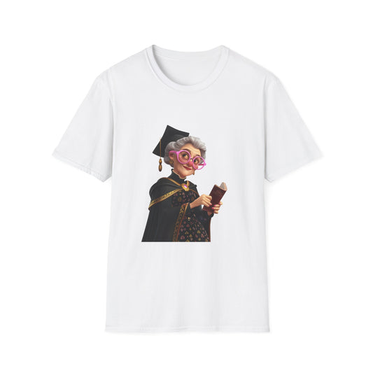 Graduation Celebration Unisex Softstyle T-Shirt with Vintage Scholar Design