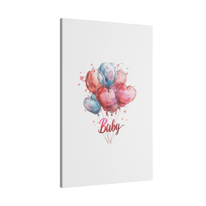 Baby Balloon Canvas Art - Colorful Nursery Decor